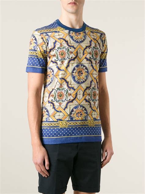 dolce and gabbana printed shirts